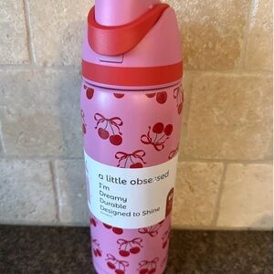 Pink Cherry Water Bottle